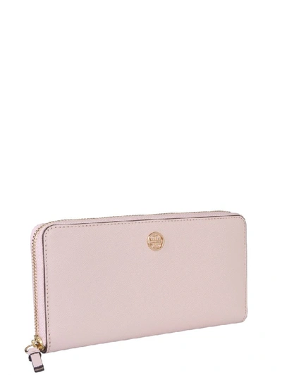 Shop Tory Burch Robinson Zip Continental Wallet In Pink