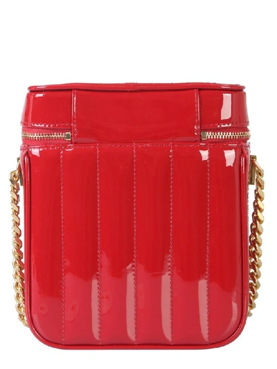 Shop Saint Laurent Vicky Logo Zip Around Box Bag In Red