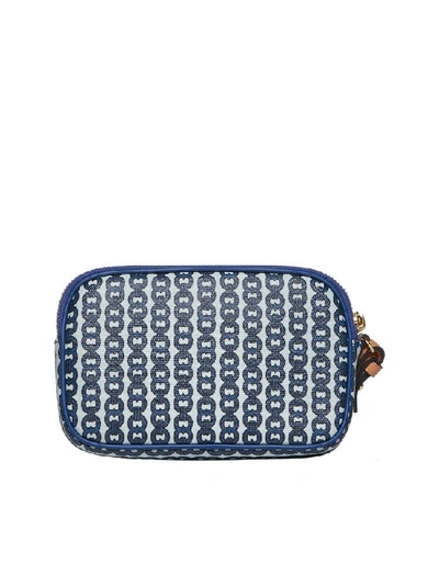 Shop Tory Burch Gemini Link Wristlet In Blue