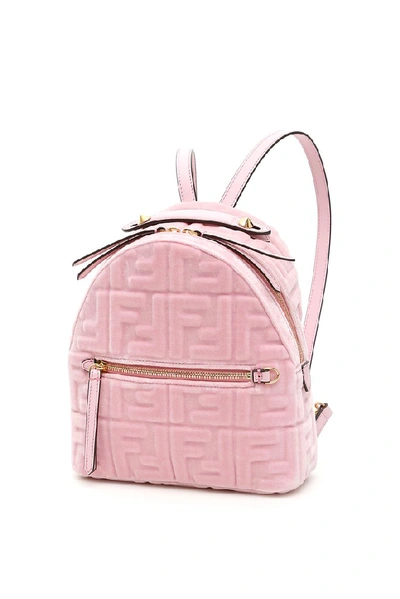 Shop Fendi Ff Embossed Mini Backpack In Pink