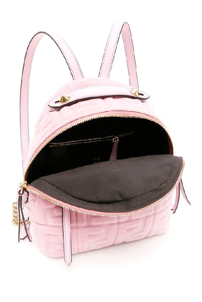 Shop Fendi Ff Embossed Mini Backpack In Pink