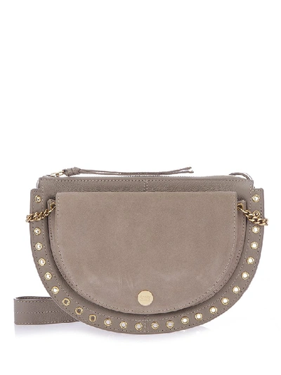 Shop See By Chloé Kriss Eyelet Shoulder Bag In Grey