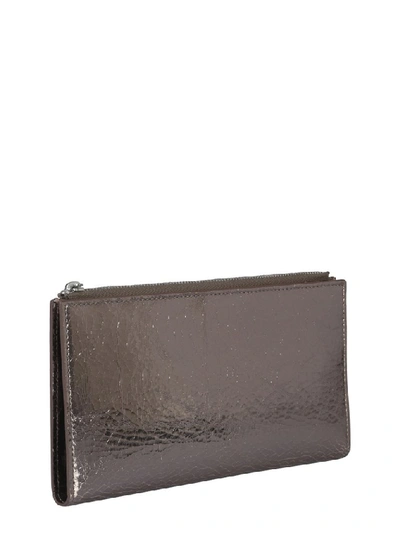 Shop Mm6 Maison Margiela Crinkle Bifold Wallet In Silver