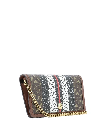 Shop Burberry Monogram Striped Phone Wallet In Multi