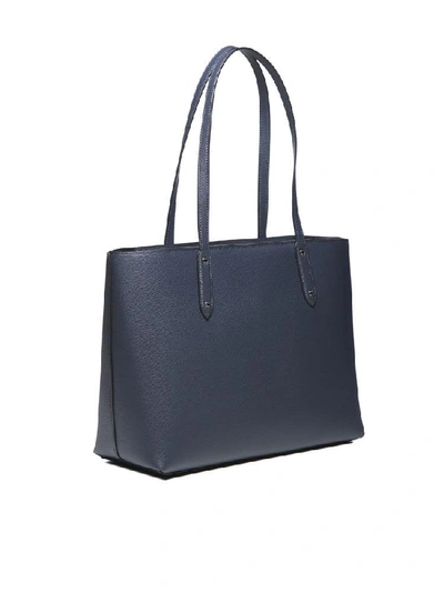 Shop Coach Central Zipped Tote Bag In Blue