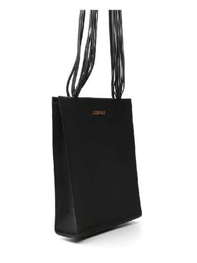 Shop Jacquemus Le A4 Cord Detail Tote Bag In Black