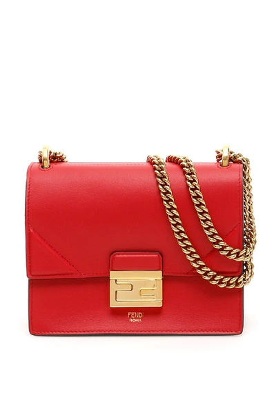 Shop Fendi Kan U Small Bag In Red