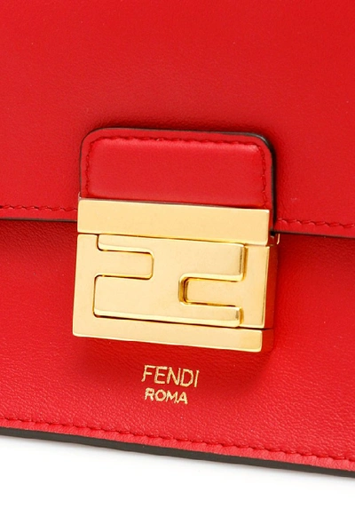 Shop Fendi Kan U Small Bag In Red