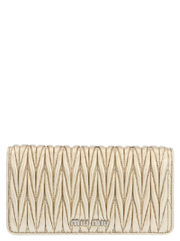 miu miu gold clutch