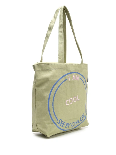 Shop See By Chloé I Am Cool Tote Bag In Green