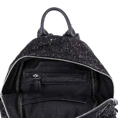 Shop Chiara Ferragni Wink Glitter Backpack In Black