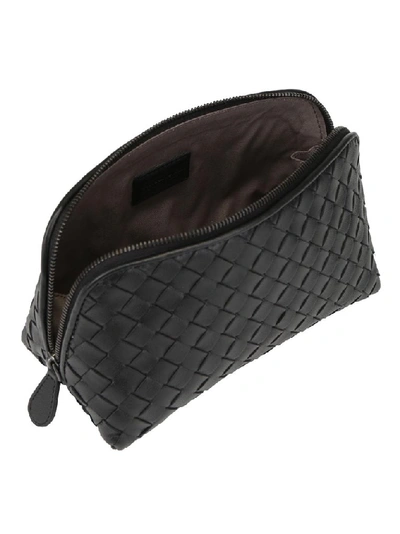 Shop Bottega Veneta Intrecciato Nappa Medium Cosmetic Case In Black