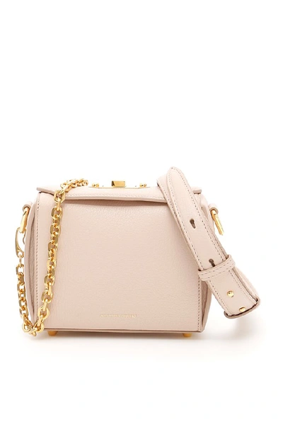 Shop Alexander Mcqueen The Box Shoulder Bag In Beige