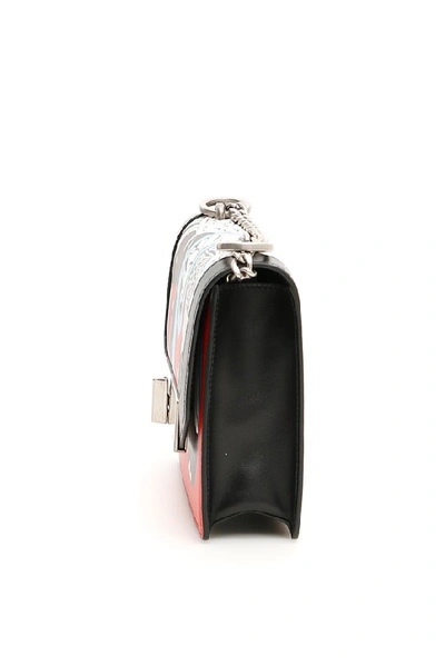 Shop Prada Séverine Twist Lock Shoulder Bag In Red