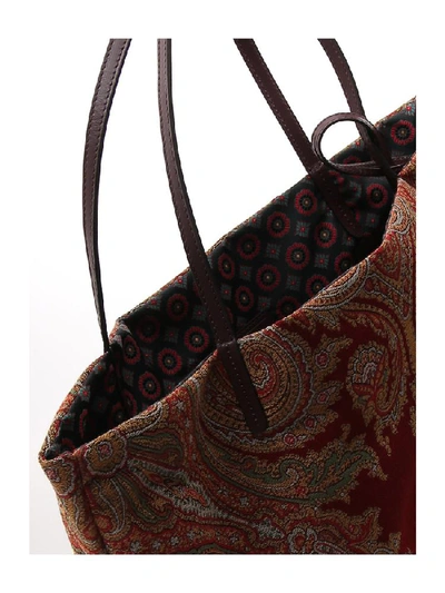 Shop Etro Embroidery Pattern Tote Bag In Multi