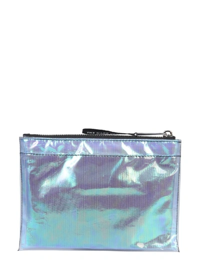 Shop Marc Jacobs The Iridescent Flat Pouch In Blue