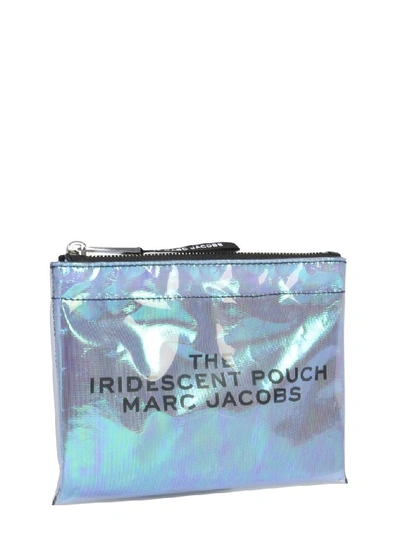 Shop Marc Jacobs The Iridescent Flat Pouch In Blue