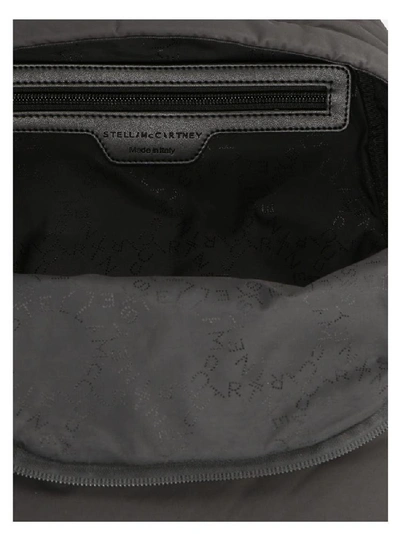Shop Stella Mccartney Logo Printed Backpack In Black