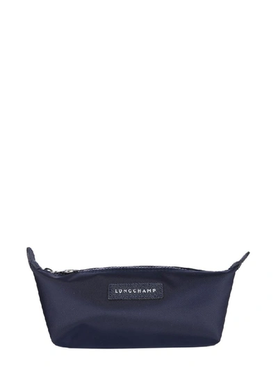 Longchamp Le Pliage Neo Small Nylon Pouch In Navy Blue/silver | ModeSens