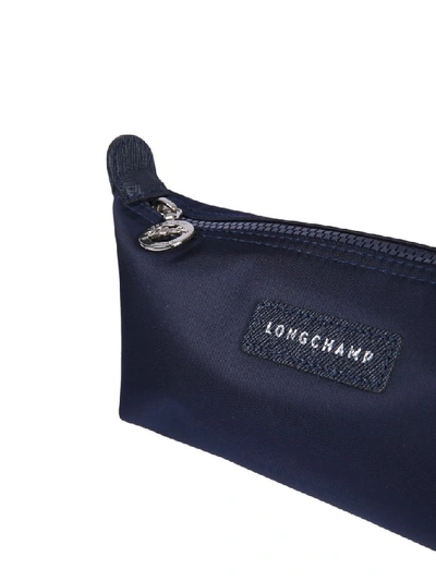 New Longchamp Le Pliage Neo pouch bag blue nylon leather or coin