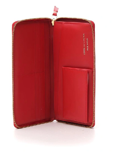 Shop Comme Des Garçons Wallet Polka In Red