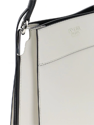 Shop Prada Margit Shoulder Bag In White