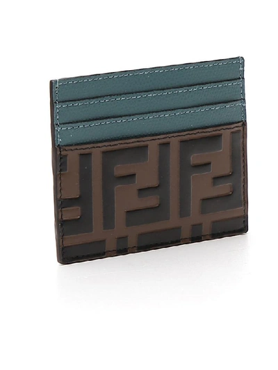 Shop Fendi Ff Monogram Cardholder In Multi