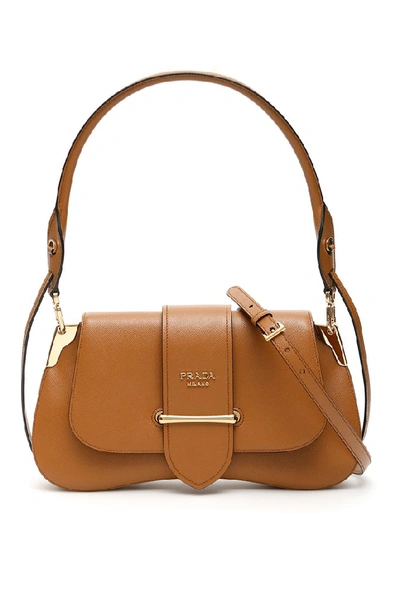 Prada Medium Sidonie Lux Leather Bag In F0046 Cognac