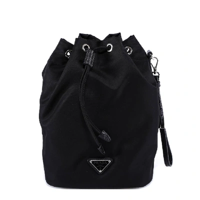 Prada Sailcloth Drawstring Bag In Black | ModeSens