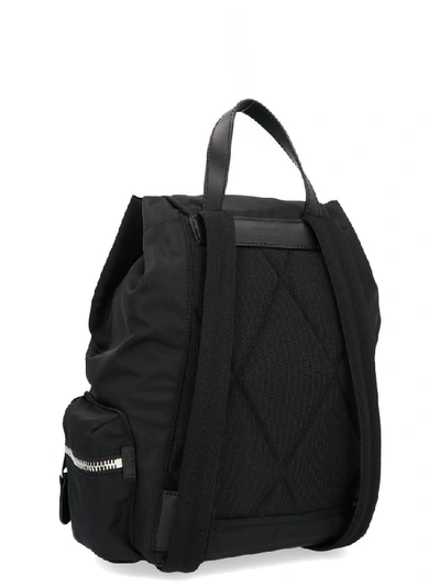 Shop Burberry Logo Printed Backpack In Black