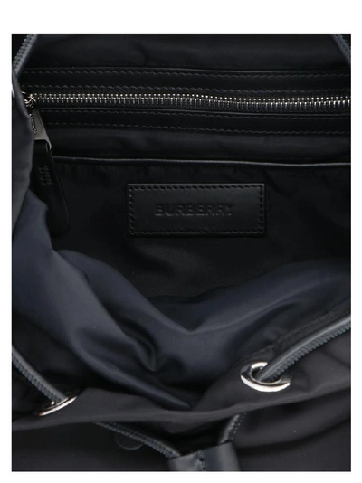 Shop Burberry Logo Printed Backpack In Black