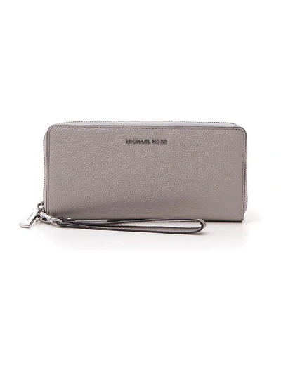 Shop Michael Michael Kors Continental Wallet In Grey