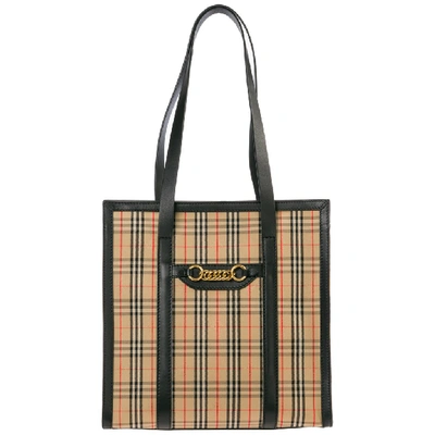 Shop Burberry The Small 1983 Check Link Tote Bag In Multi