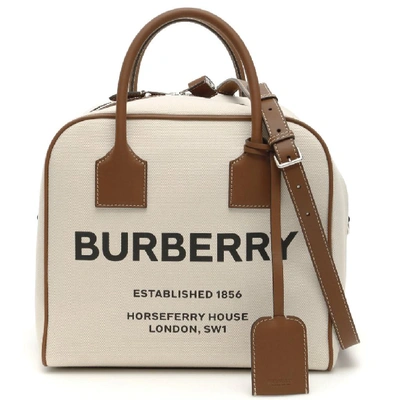 Shop Burberry Medium Horseferry Printed Cube Bag In Multi