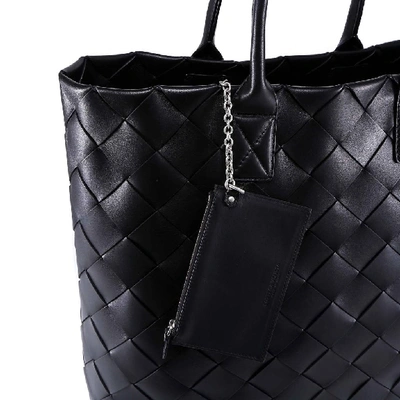 Shop Bottega Veneta Maxi Cabat Tote Bag In Black