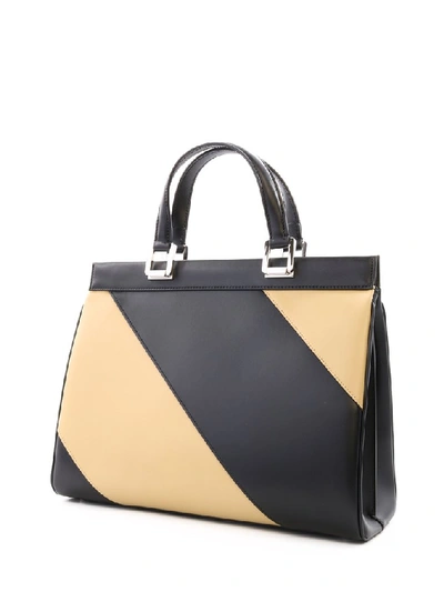 Shop Gucci Zumi Diagonal Striped Tote Bag In Multi