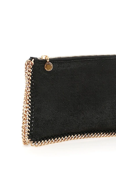 Shop Stella Mccartney Falabella Chain Clutch Bag In Black