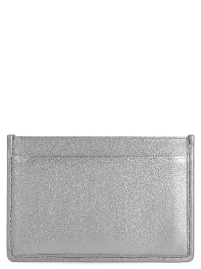 Shop Miu Miu Matelassé Cardholder In Silver