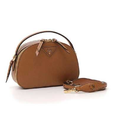 Shop Prada Odette Shoulder Bag In Brown