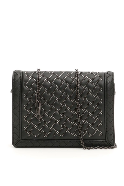 Shop Bottega Veneta Intrecciato Mini Montebello Bag In Black