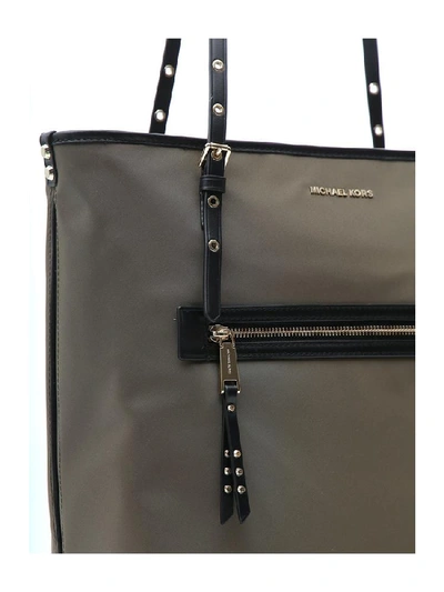Shop Michael Michael Kors Zipper Detail Tote Bags In Green
