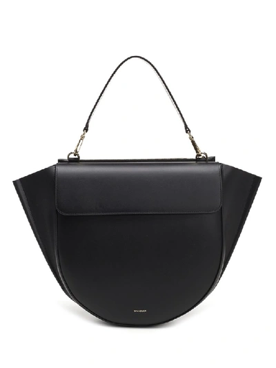 Shop Wandler Hortensia Top Handle Big Shoulder Bag In Black