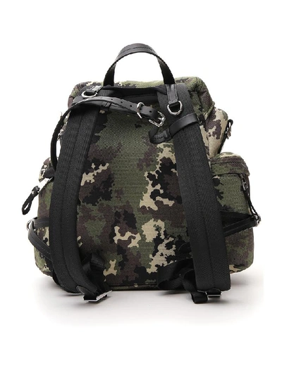 Shop Miu Miu Cordura Camouflage Drawstring Backpack In Multi