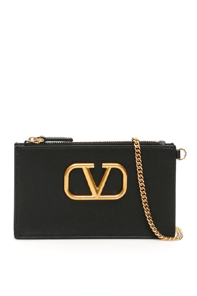 Shop Valentino Garavani Vlogo Pouch In Black