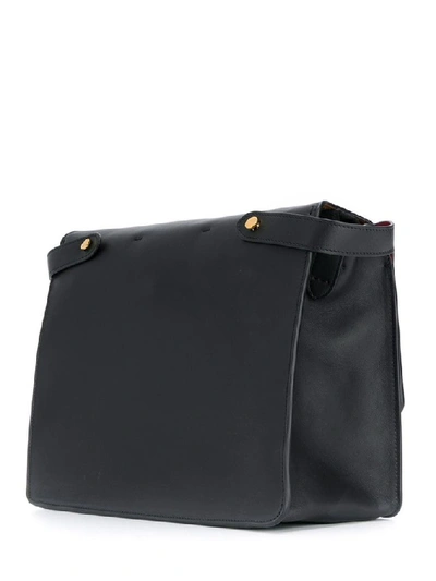 Shop Fendi Kan U Logo Plaque Large Shoulder Bag In Black