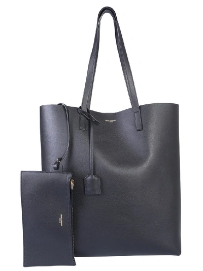 Shop Saint Laurent N/s Shopping Tote Bag In Black