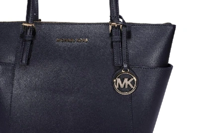 Shop Michael Michael Kors Jet Set Large Tote Bag In Blue