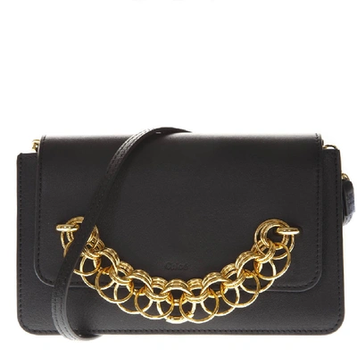 Shop Chloé Drew Clutch Bag In Black