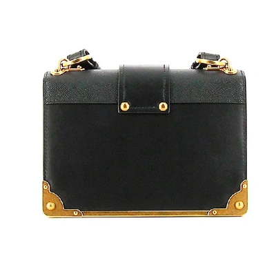 Shop Prada Cahier Shoulder Bag In Black