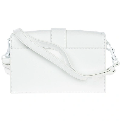Shop Versus Versace Monochrome Belt Buckle Shoulder Bag In White